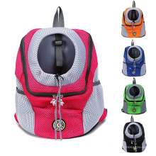 Bolso para perros para mascotas al aire libre bolso de perro mascota nuevo fuera de doble hombro de hombro portátil de viaje de mochila de malla mochila para mascotas